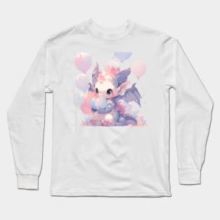 Dragon with Balloons Long Sleeve T-Shirt